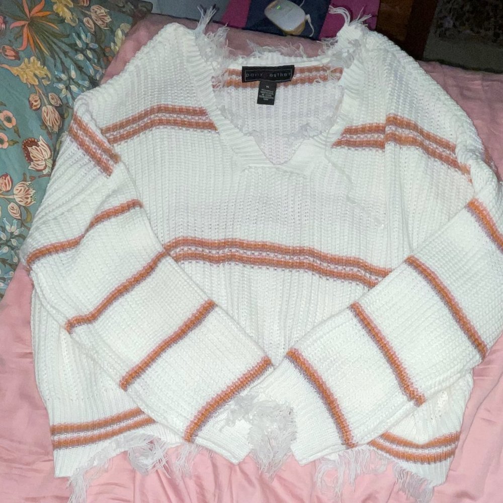 Polly & Esther Womens Cropped Sweater